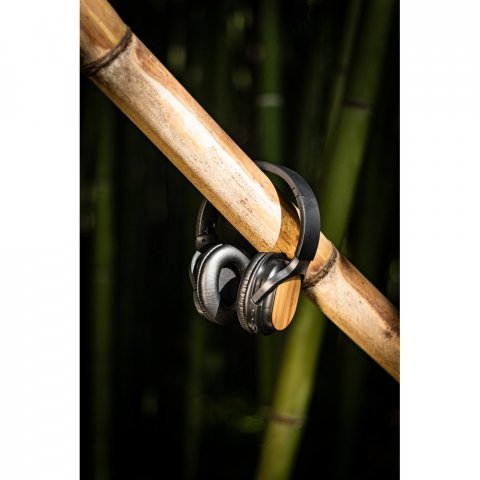 GOULD. Fones de ouvido wireless com autonomia de 5h (400 mAh), em bambu e ABS