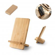 LANGE. Carregador por indu&ccedil;&atilde;o super-r&aacute;pido e suporte em bambu para smartphone (15 W)