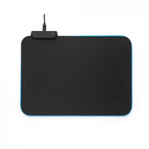 THORNE MOUSEPAD RGB. Tapete para jogos em poli&eacute;ster com base antiderrapante em borracha - Preto