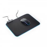 THORNE MOUSEPAD RGB. Tapete para jogos em poli&eacute;ster com base antiderrapante em borracha - Preto