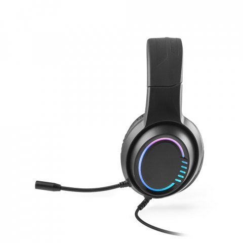 THORNE HEADSET RGB. Fones de ouvido para jogos com luzes RGB e microfone de alta qualidade - Preto