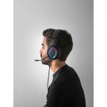 THORNE HEADSET RGB. Fones de ouvido para jogos com luzes RGB e microfone de alta qualidade - Preto