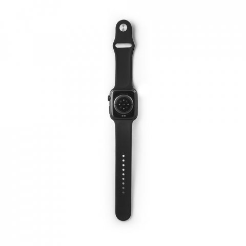 WILES. Rel&oacute;gio inteligente com bracelete em silicone e &agrave; prova de salpicos de &aacute;gua (IPX4) - Preto