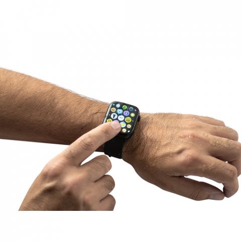 WILES. Rel&oacute;gio inteligente com bracelete em silicone e &agrave; prova de salpicos de &aacute;gua (IPX4) - Preto