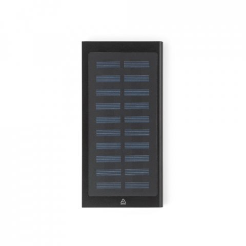 CLERK. Bateria port&aacute;til em alum&iacute;nio 100% reciclado (8 000 mAh) - Preto