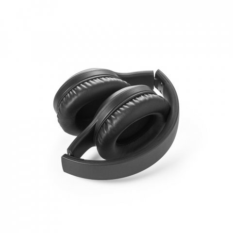 BETTENCOURT. Fones de ouvido wireless dobr&aacute;veis com ANC e autonomia de 15h, em ABS 100% reciclado - Preto