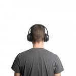 BETTENCOURT. Fones de ouvido wireless dobr&aacute;veis com ANC e autonomia de 15h, em ABS 100% reciclado - Preto