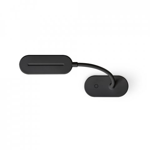 NESBIT II. Lumin&aacute;ria de mesa port&aacute;til em ABS 65% reciclado com 140 lumen - Preto
