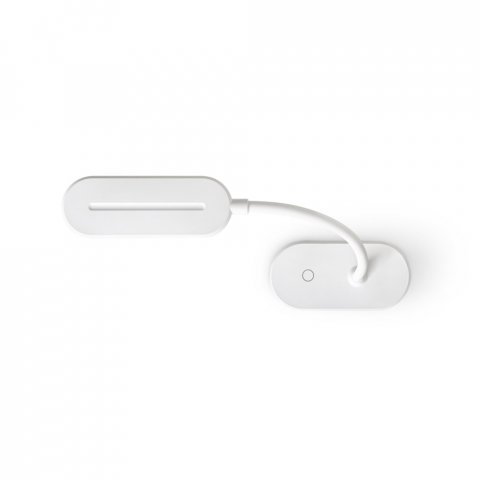 NESBIT II. Lumin&aacute;ria de mesa port&aacute;til em ABS 65% reciclado com 140 lumen - Branco