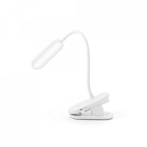 NESBIT II. Lumin&aacute;ria de mesa port&aacute;til em ABS 65% reciclado com 140 lumen - Branco