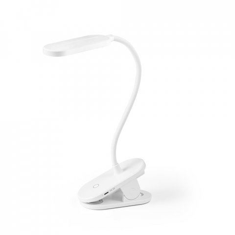 NESBIT II. Lumin&aacute;ria de mesa port&aacute;til em ABS 65% reciclado com 140 lumen - Branco