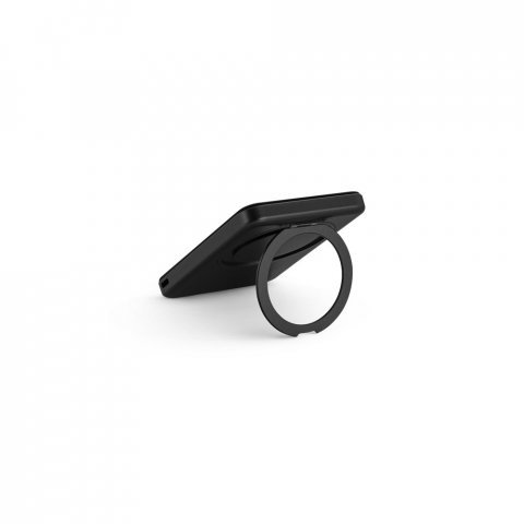WARSHEL 5. Bateria port&aacute;til magn&eacute;tica com carregador por indu&ccedil;&atilde;o super-r&aacute;pido (5.000 mAh), em ABS 100% reciclado - Preto