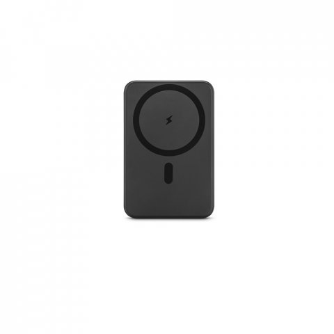 WARSHEL 10. Bateria port&aacute;til magn&eacute;tica com carregador por indu&ccedil;&atilde;o super-r&aacute;pido (10.000 mAh), em ABS 100% reciclado - Preto