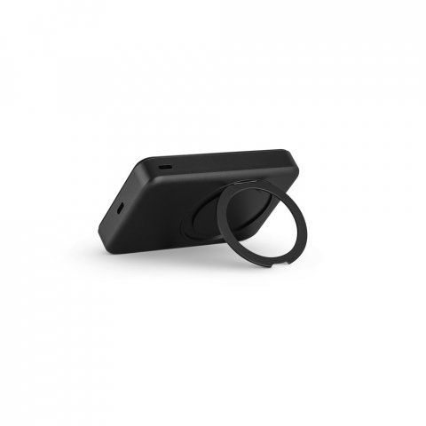 WARSHEL 10. Bateria port&aacute;til magn&eacute;tica com carregador por indu&ccedil;&atilde;o super-r&aacute;pido (10.000 mAh), em ABS 100% reciclado - Preto