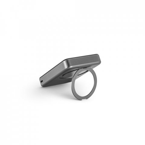 WARSHEL 10. Bateria port&aacute;til magn&eacute;tica com carregador por indu&ccedil;&atilde;o super-r&aacute;pido (10.000 mAh), em ABS 100% reciclado - Cinza escuro