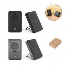 WARSHEL 10. Bateria port&aacute;til magn&eacute;tica com carregador por indu&ccedil;&atilde;o super-r&aacute;pido (10.000 mAh), em ABS 100% reciclado