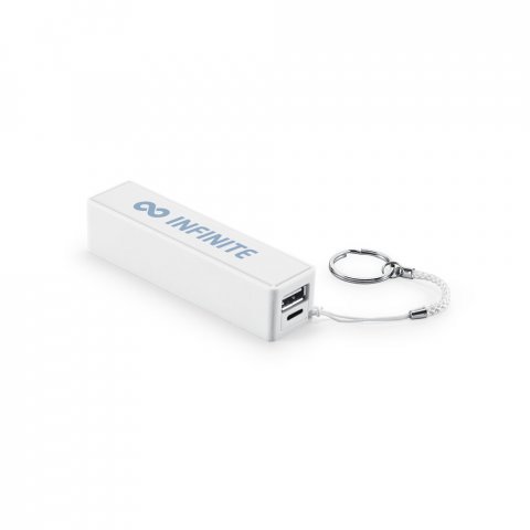 BIT 1. Bateria port&aacute;til em ABS (1.200 mAh) - Branco