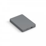 SMOOT 10. Bateria port&aacute;til com carregador por indu&ccedil;&atilde;o em ABS 100% reciclado (10.000 mAh) - Cromado