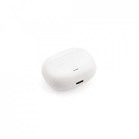 PASCAL. Fone de ouvido wireless com autonomia de 6h, em ABS 100% reciclado - Branco