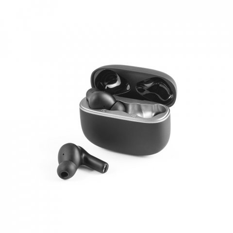 CAUBY. Fones de ouvido wireless  com ANC e autonomia de 7h, em ABS 100% reciclado - Preto