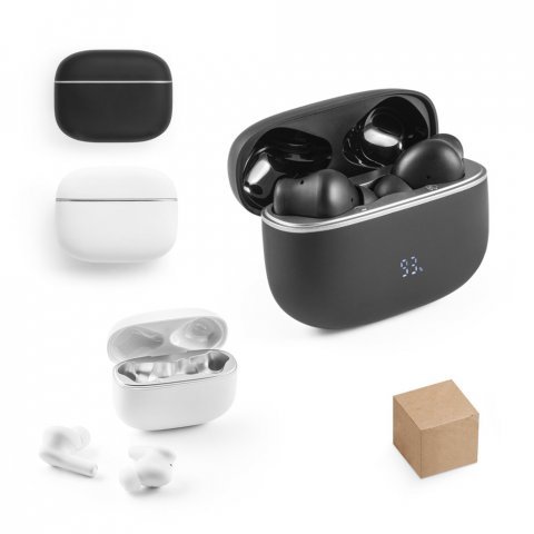 CAUBY. Fones de ouvido wireless  com ANC e autonomia de 7h, em ABS 100% reciclado