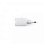 WEGENER. Adaptador de corrente com porta USB-A 18W e USB-C 20W em ABS 100% reciclado - Branco