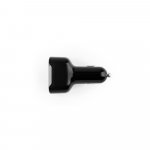 DIRAC. Adaptador de isqueiro com porta USB-A 18W e USB-C 20W em ABS 100% reciclado - Preto