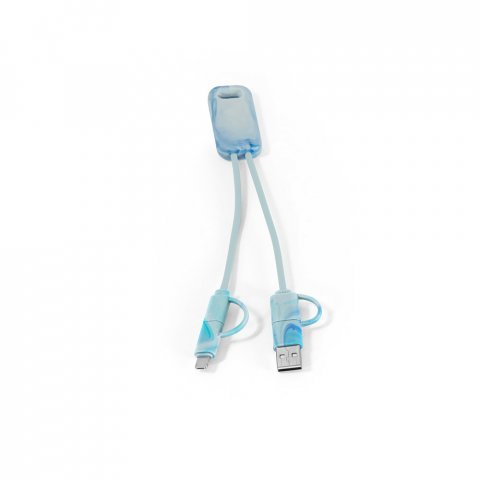 BERNERS. Cabo USB super-r&aacute;pido 6 em 1 em PET 100% reciclado - Sortido