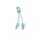 BERNERS. Cabo USB super-r&aacute;pido 6 em 1 em PET 100% reciclado - Sortido