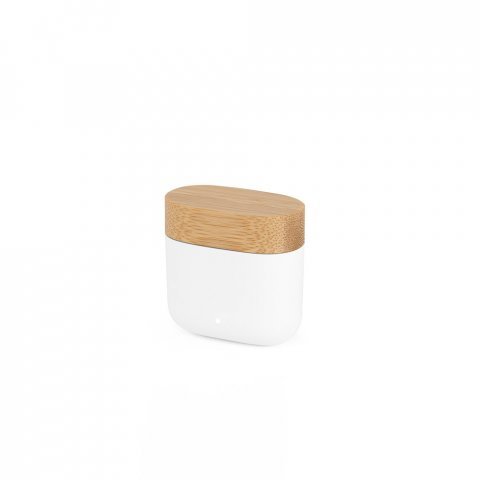COBAIN. Fones de ouvido wireless com autonomia de 5h (300 mAh), em ABS 100% reciclado e bambu - Branco