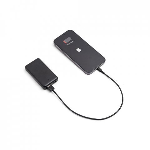 SHERYL. Bateria port&aacute;til em ABS 100% reciclado (4.000 mAh) - Preto