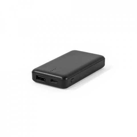 SHERYL. Bateria port&aacute;til em ABS 100% reciclado (4.000 mAh) - Preto