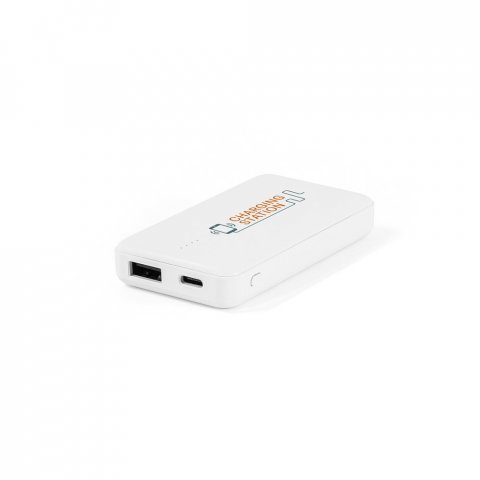 SHERYL. Bateria port&aacute;til em ABS 100% reciclado (4.000 mAh) - Branco