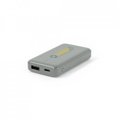 SHERYL. Bateria port&aacute;til em ABS 100% reciclado (4.000 mAh) - Cinza