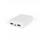 LEAKEY 10. Bateria port&aacute;ti em ABS 100% reciclado (10.000 mAh) - Branco