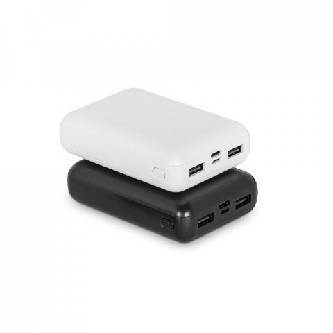 LEAKEY 10. Bateria port&aacute;ti em ABS 100% reciclado (10.000 mAh)