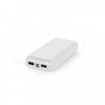 LEAKEY 20. Bateria port&aacute;til em ABS 100% reciclado (20.000 mAh) - Branco