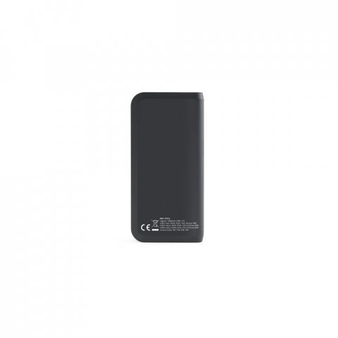 BECKER 10. Bateria port&aacute;til com carregador por indu&ccedil;&atilde;o super-r&aacute;pido (10.000 mAh), em ABS 100% reciclado - Preto