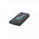 BECKER 10. Bateria port&aacute;til com carregador por indu&ccedil;&atilde;o super-r&aacute;pido (10.000 mAh), em ABS 100% reciclado - Preto
