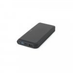 BECKER 10. Bateria port&aacute;til com carregador por indu&ccedil;&atilde;o super-r&aacute;pido (10.000 mAh), em ABS 100% reciclado - Preto