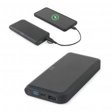 BECKER 10. Bateria port&aacute;til com carregador por indu&ccedil;&atilde;o super-r&aacute;pido (10.000 mAh), em ABS 100% reciclado
