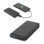 BECKER 10. Bateria port&aacute;til com carregador por indu&ccedil;&atilde;o super-r&aacute;pido (10.000 mAh), em ABS 100% reciclado