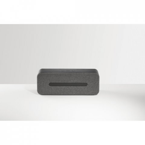 THUNDER. Caixa de som port&aacute;til com microfone em ABS - Cinza escuro