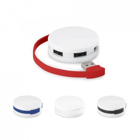 GARDNER. Hub USB 2.0 em ABS com 4 portas
