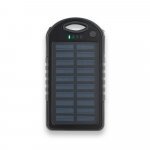 DAY. Bateria port&aacute;til solar com painel solar e LED em ABS (2.000 mAh) - Preto