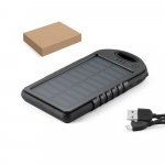 DAY. Bateria port&aacute;til solar com painel solar e LED em ABS (2.000 mAh)