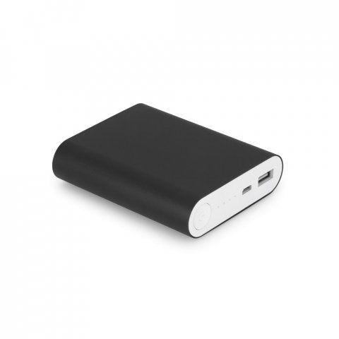 EMLYN. Bateria port&aacute;til em alum&iacute;nio e bateria de l&iacute;tio (8.000 mAh) - Preto