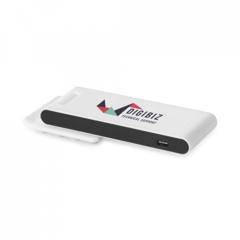 GAGARIN. Bateria port&aacute;til em ABS com ventosas na base 4.000 mAh - Branco