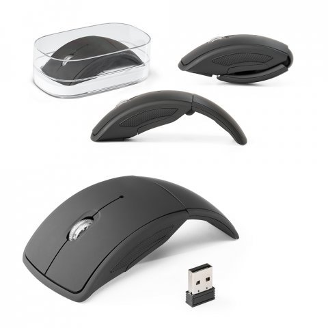 ALENCAR. Mouse wireless dobr&aacute;vel 2.4G. em ABS