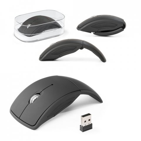 ALENCAR. Mouse wireless dobr&aacute;vel 2.4G. em ABS